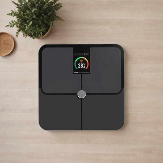 Smart Body Fat Scale | Digital Weight Scale with TFT Display, Heart Rate, BMI, Muscle Mass, BMR & 16 Metrics – 400lb Capacity