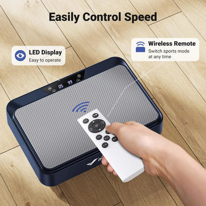 Vibration Plate Exercise Machine | Lymphatic Drainage, Pain Relief, Fat Burning, 99 Speeds, 9 Modes, Compact & Quiet Home Gym Platform
