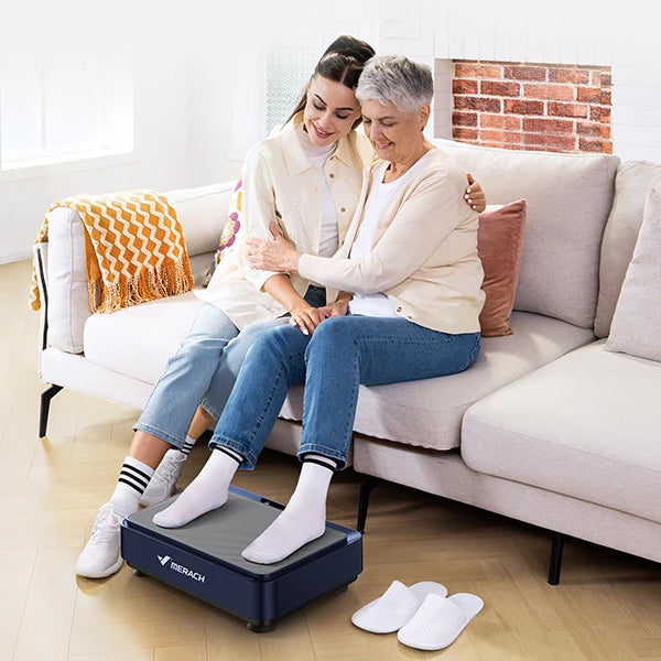 Vibration Plate Exercise Machine | Lymphatic Drainage, Pain Relief, Fat Burning, 99 Speeds, 9 Modes, Compact & Quiet Home Gym Platform