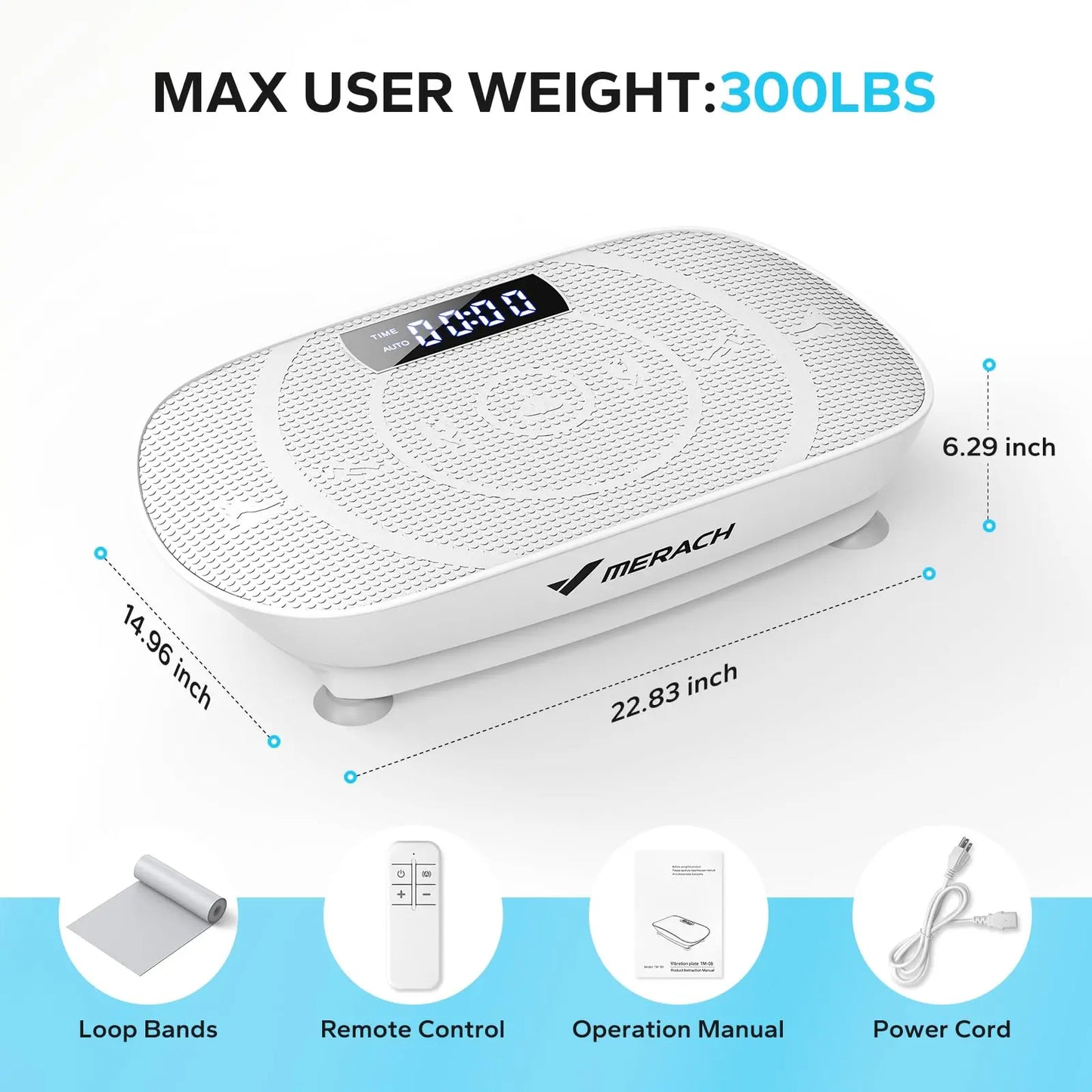 Vibration Plate Exercise Machine | Whole Body Workout Platform with Resistance Bands & Remote | Fat Burning | Home Fitness