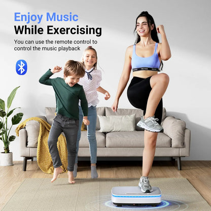 Vibration Plate Exercise Machine with Light | 99-Speed Full Body Workout Platform with Bluetooth & Lymphatic Drainage | 330lb Capacity