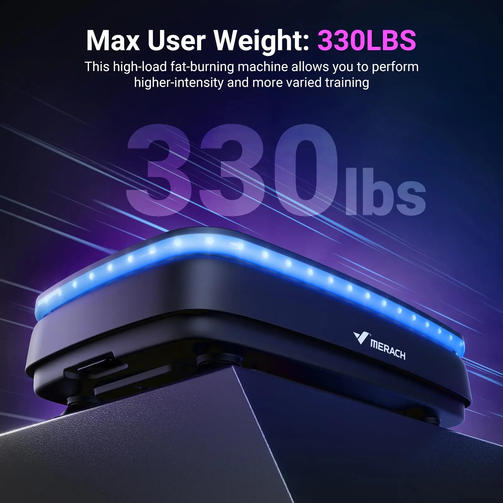 Vibration Plate Exercise Machine with Light | 99-Speed Full Body Workout Platform with Bluetooth & Lymphatic Drainage | 330lb Capacity
