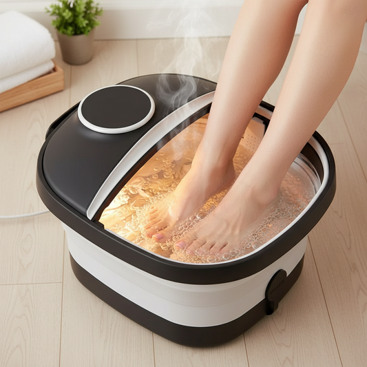 Foot Spa Bath Massager | Heated Foot Bath with Bubbles | Temperature Control Foot Soaker
