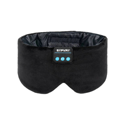 Bluetooth Sleep Mask with Headphones | Silk Eye Mask for Sleeping, Meditation & Travel | Wireless Music Eye Mask by vitaAsana Black