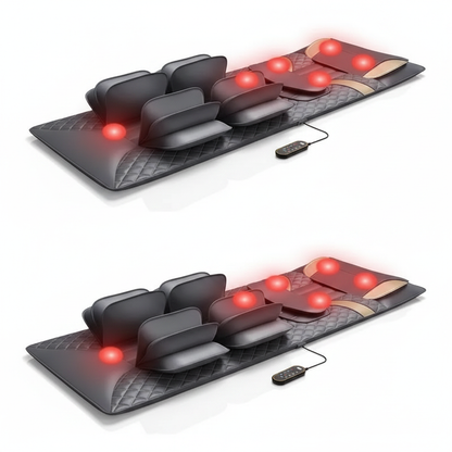 Full Body Massage Mat with Heat & Air Compression | Neck, Back, Lumbar Traction Massager Mattress with Vibration & Remote