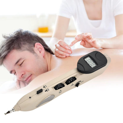 Electric Acupuncture Pen with LCD | Pain Relief Tool with 3 Probes & 10 Intensity Levels | Rechargeable Meridian Therapy by vitaAsana