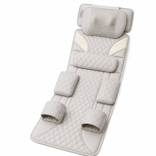 Full Body Massage Mat with Heat | Shiatsu Massage Mattress with Air Compression, Kneading Nodes & Hip Vibration