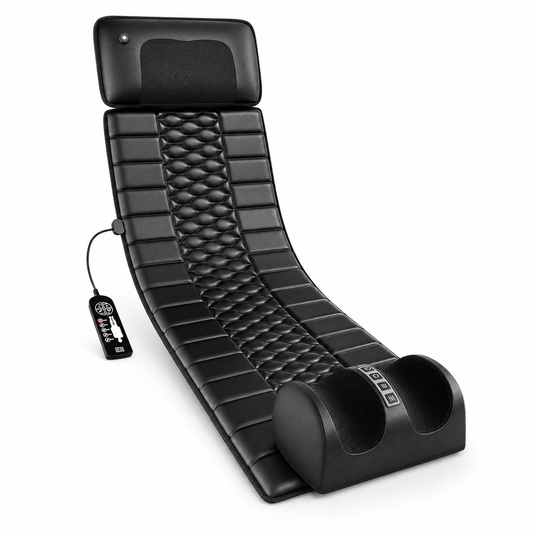 Full Body Massage Mat with Heat, 10 Vibration Points & 9 Modes | Shiatsu Back Massage Pad with Adjustable Intensity and Timer