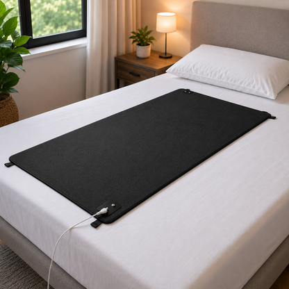 Grounding Mattress Pad | Earthing Bed Sheet with Conductive Cotton Surface for Queen & King Mattresses