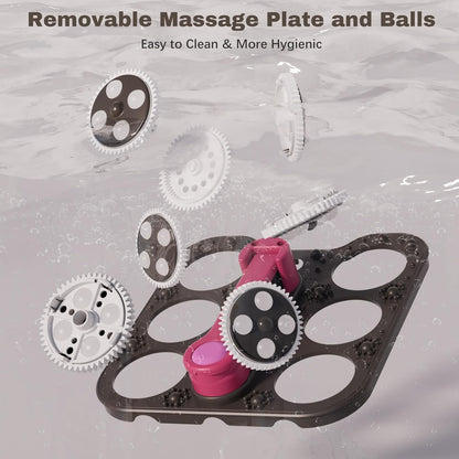 Collapsible Foot Spa with Heat & Bubbles | Foot Bath Massager with Temperature Control, Remote, Rollers & Pedicure Stone