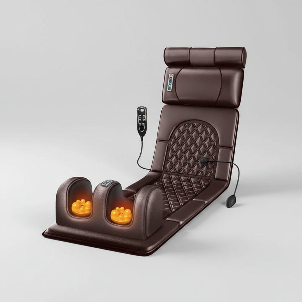 Full Body Massage Mat with Heat | Massage Mattress with Vibration, Kneading, 3 Intensities & Portable Foldable Design