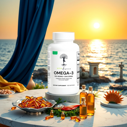 Omega-3 Fish Oil | EPA 180mg + DHA 120mg | Heart Health | Brain Function | Joint Support | Anti-Inflammatory | Vita Asana