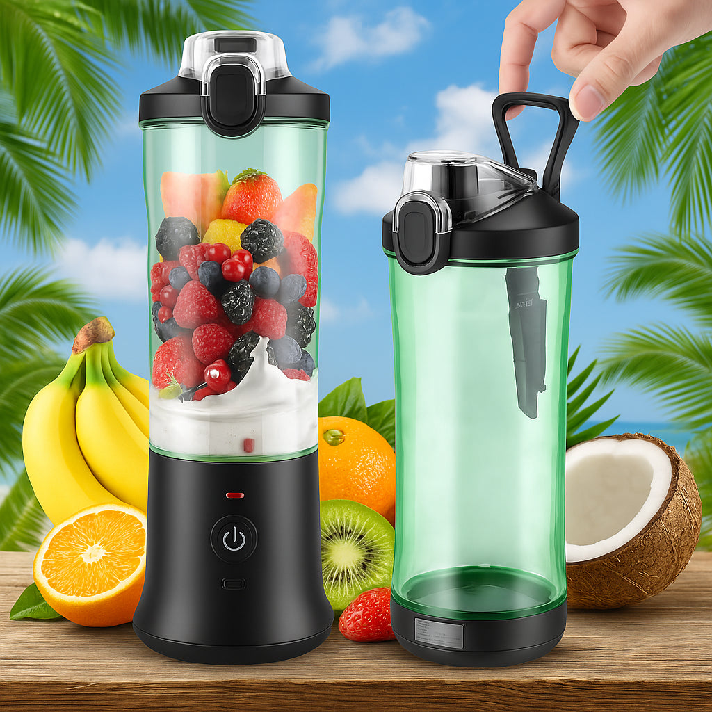 Portable Blender | 6-Blade | 600ML | Rechargeable | USB Type-C | Ice-Crushing Power
