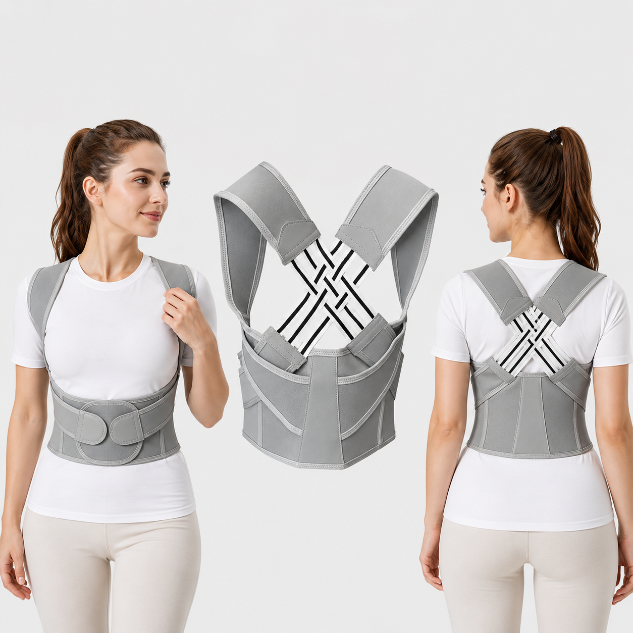 Posture Corrector Brace | Adjustable Back Support for Kids, Students & Adults, Shoulder Alignment & Daily Posture Support