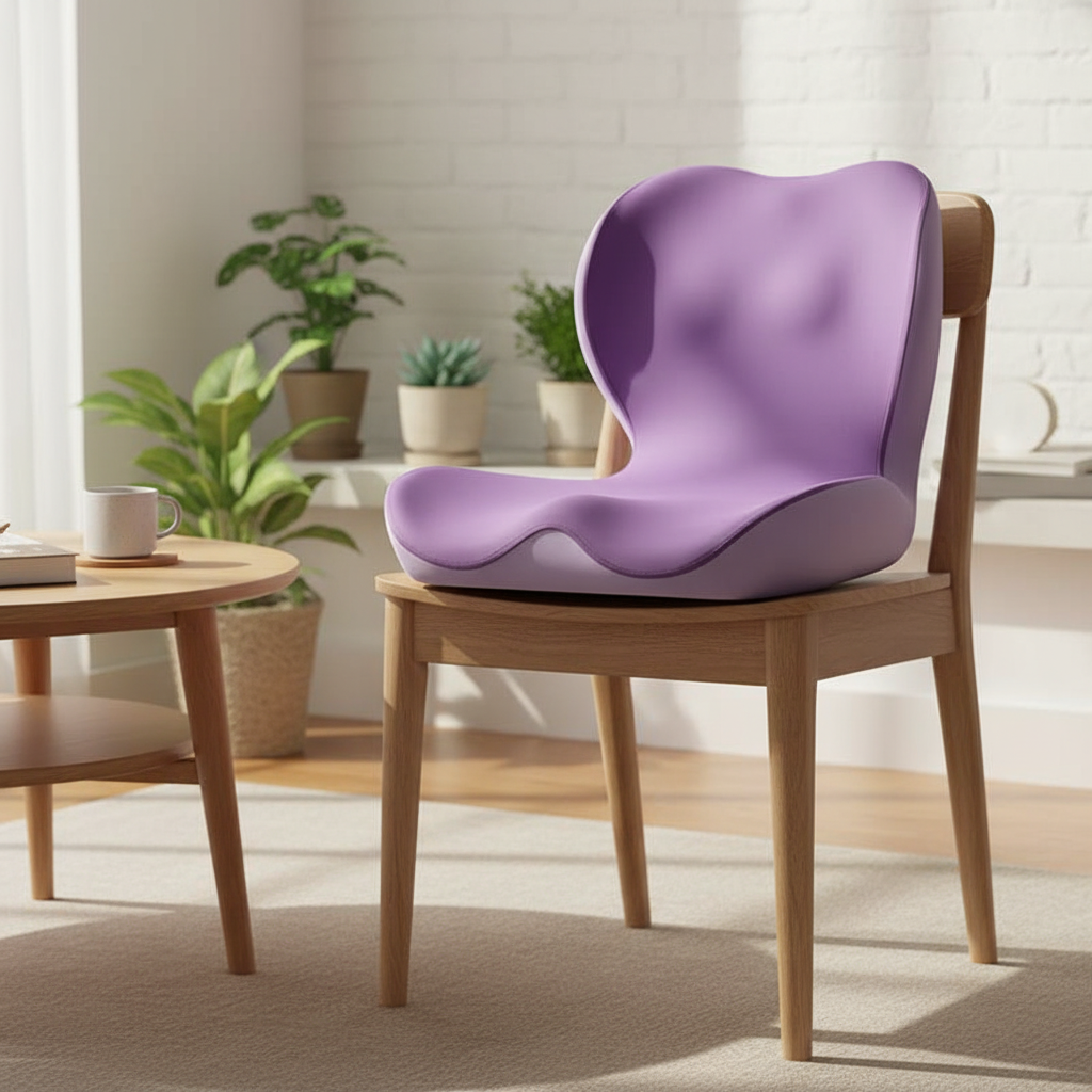 Orthopedic Seat Cushion for Office Chair | Memory Foam Coccyx & Tailbone Pain Relief Pillow, Washable Cover, Ergonomic L-Shape Design for Posture Support