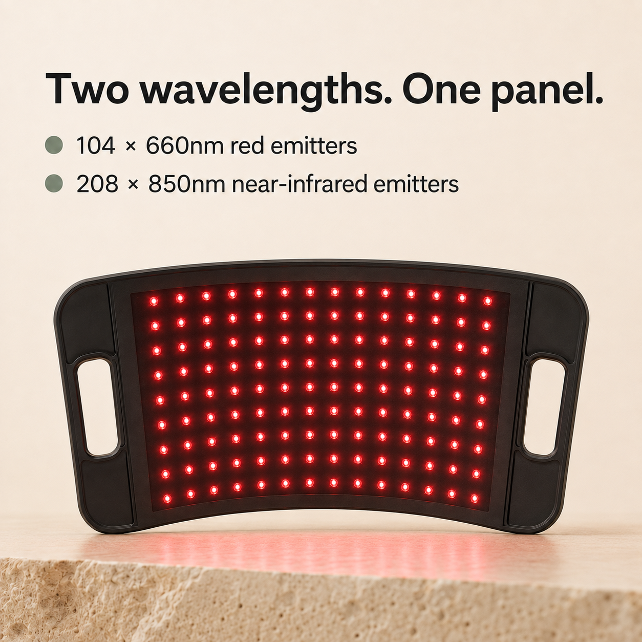 Red Light Therapy Panel with Adjustable Stand | 660nm & 850nm Near Infrared LED Lamp, 30-Minute Timer for Face & Body
