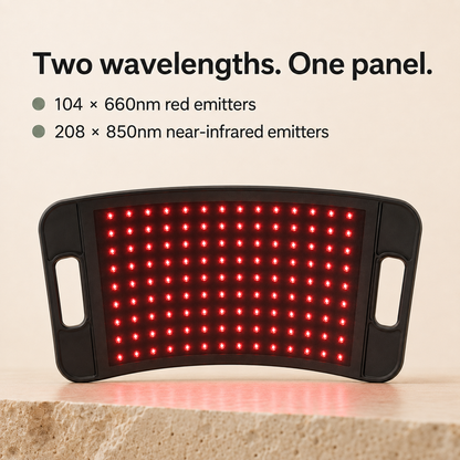 Red Light Therapy Panel with Adjustable Stand | 660nm & 850nm Near Infrared LED Lamp, 30-Minute Timer for Face & Body