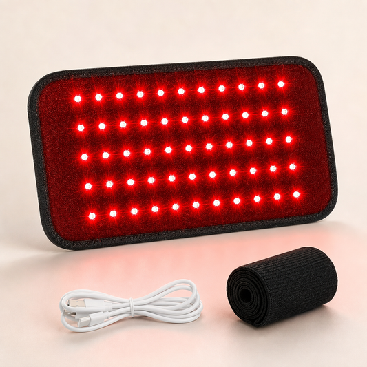Red Light Therapy Belt | 660nm & 850nm Near-Infrared Wrap with 60-Light Grid, USB Power & 15–45 Min Timer