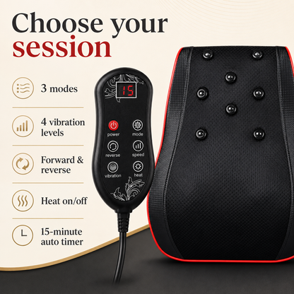Shiatsu Back Massager Pillow | 3D Kneading Neck and Shoulder Massager with Heat, Full Back Massage Cushion