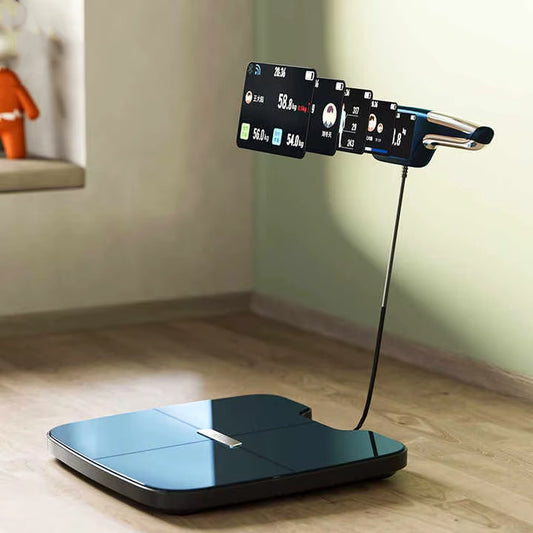 8-Electrode Smart Body-Fat Scale with Dual-Frequency BIA, 59 Health Metrics, Wi-Fi & Bluetooth – 180 kg / 400 lb Capacity
