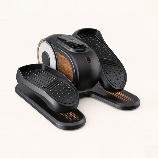 Under desk elliptical machine, Wood variant