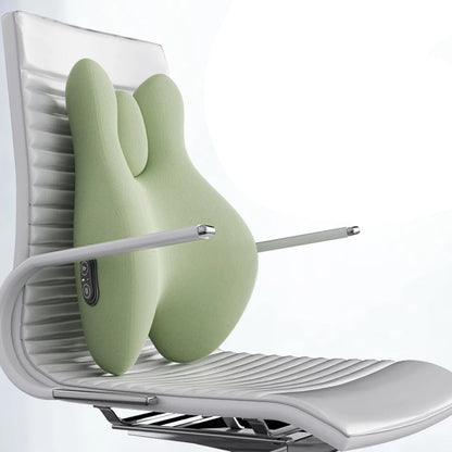 Lumbar Support Pillow for Office Chair | Memory Foam Back Support Cushion with Heat and Vibration | Car and Seat Support