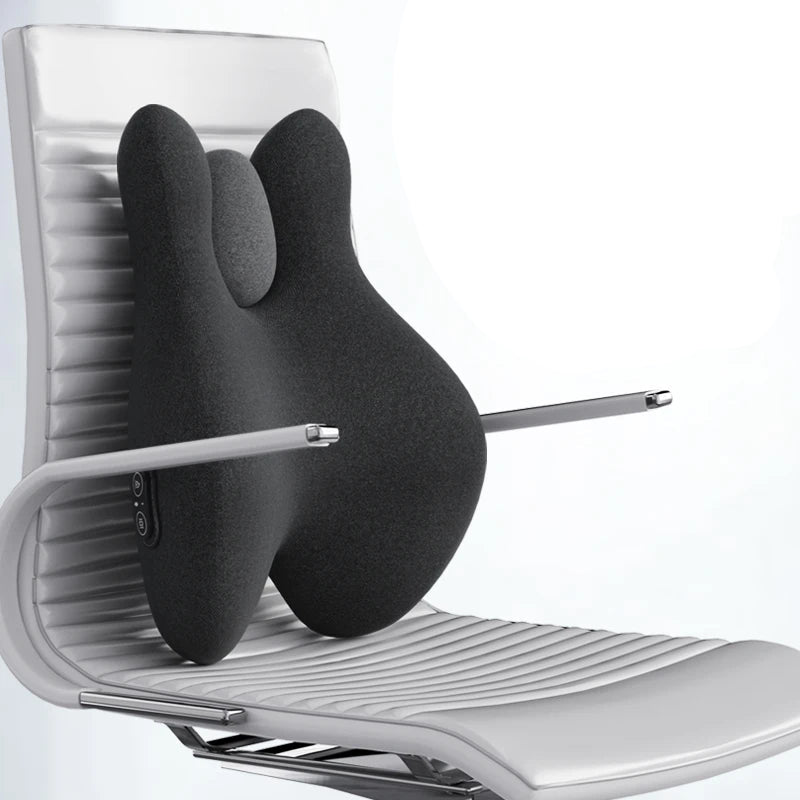 Lumbar Support Pillow for Office Chair | Memory Foam Back Support Cushion with Heat and Vibration | Car and Seat Support