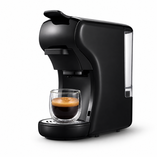 4-in-1 Capsule Coffee Machine | Compatible with Nespresso Original, K-Cup and Dolce Gusto Pods plus Ground Coffee, 19-Bar Hot/Cold