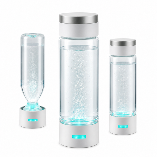 380ml Hydrogen Water Bottle Generator | 1000–2000 PPB, 3 & 10-Minute Cycles, USB-C, Self-Cleaning and Inhalation Kit