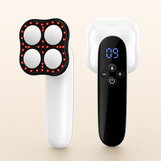 4-in-1 RF Body Massager with 630nm Red Light | Microcurrent, 37–42°C Heat, 3 Modes, 10 Intensities & USB-C Rechargeable