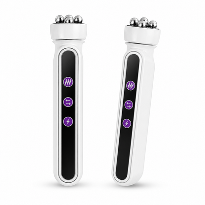3-in-1 RF EMS Facial Roller with 360° Rotation | Microcurrent, 42°C Heat & Red Blue Yellow LED Modes for Face and Body