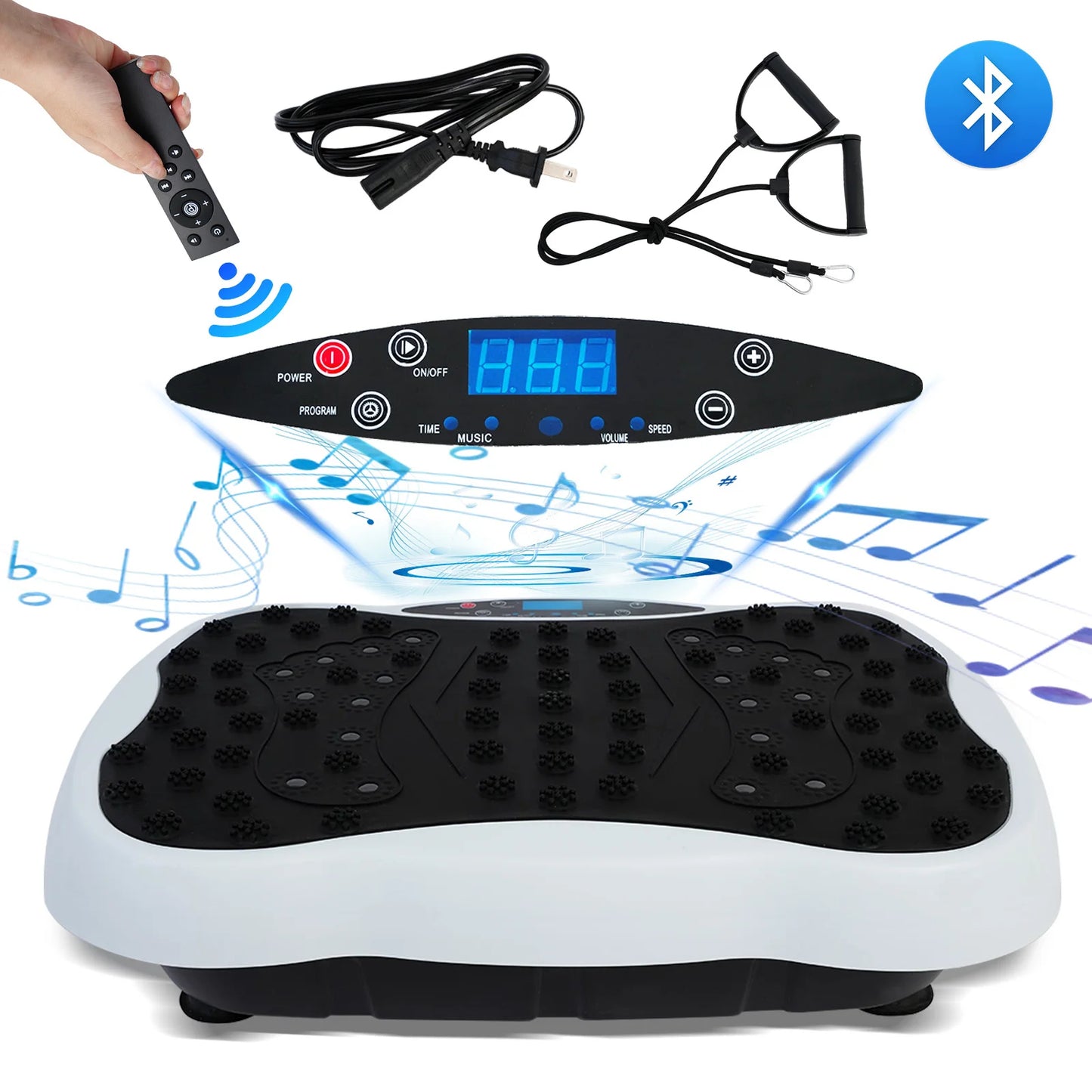 Vibration Plate Exercise Machine | Dual Motor Full Body Shaker with 120 Speeds, Resistance Bands & Remote Control